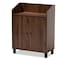 Baxton Studio Rossin 2-Door Wood Entryway Shoe Storage Cabinet with Open Shelf 153-9155 - alternate 1